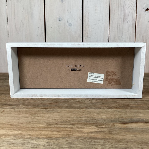 Rae Dunn HANGRY Sign White and Black Rectangular 12” Wooden Sign - Picture 4 of 10